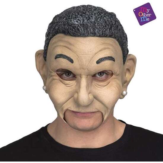 OPEN OLD WOMAN LATEX MASK image 0