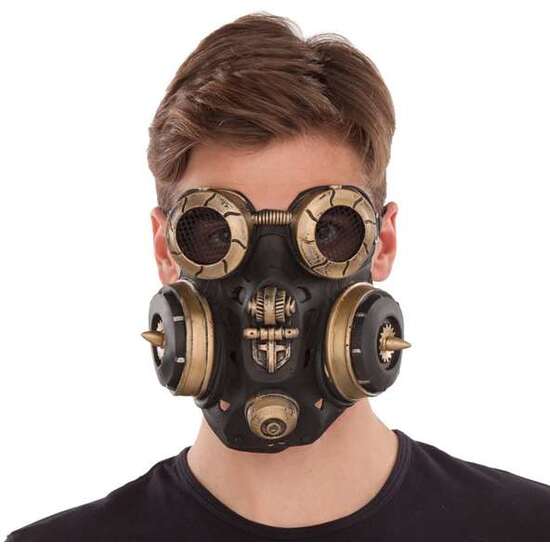 STEAMPUNK LATEX MASK ONE SIZE image 0