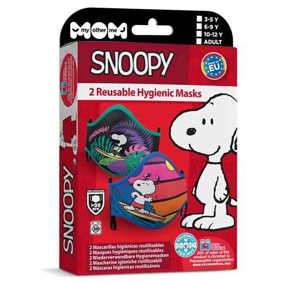 SNOOPY PREMIUM HIGIENIC MASK SUMMER LIMITED EDITION 10-12 Y image 1