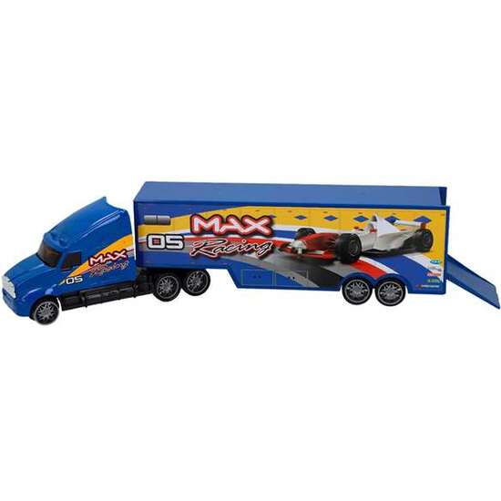 CAMION TRUCKING WORLD CON DOS COCHES F1 METAL - MODELOS SURTIDOS image 1