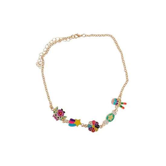 COLLAR BISUTERIA DORADO CON ADORNOS image 1