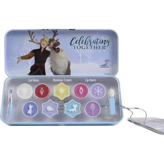 ESTUCHE METALICO MAQUILLAJE FROZEN ADVENTURE LABIOS Y SOMBRAS 18,3X7,8X2 CM image 0