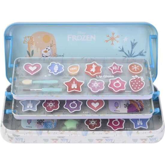 ESTUCHE METALICO MAQUILLAJE FROZEN 4X9X22 CM image 0