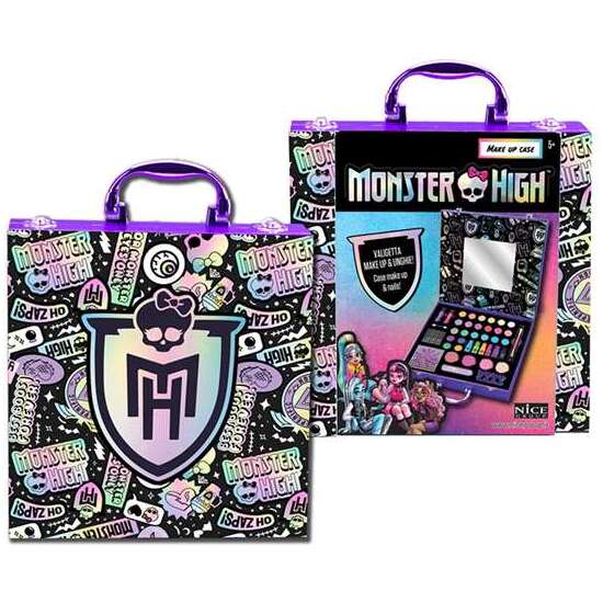 MALETÍN DE MAQUILLAJE MONSTER HIGH. CON ESPEJO Y ESMALTE DE UÑAS. 30X35X5,5 CM image 0