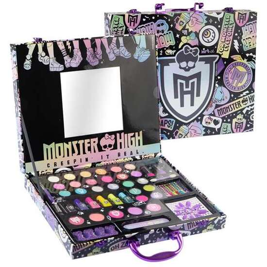 MALETÍN DE MAQUILLAJE MONSTER HIGH. CON ESPEJO Y ESMALTE DE UÑAS. 30X35X5,5 CM image 1