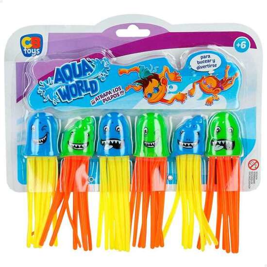 JUEGO ACUATICO PESCA PULPOS SUMERGIBLES 23,5X2X22 CM EN BLISTER 6 PIEZAS image 1