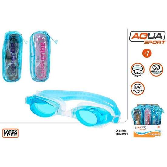 LENTE NATACION JUNIOR SILICONA ANTI-VAHO PROTECCIÓN UV 6,5X5X16,5 (+7AÑOS) - MODELOS SURTIDOS image 1