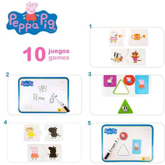 PUPITRE PEPPA PIG SUPER ESCRITORIO EDUCATIVO CON ACCESORIOS. 30X48X38 CM image 3