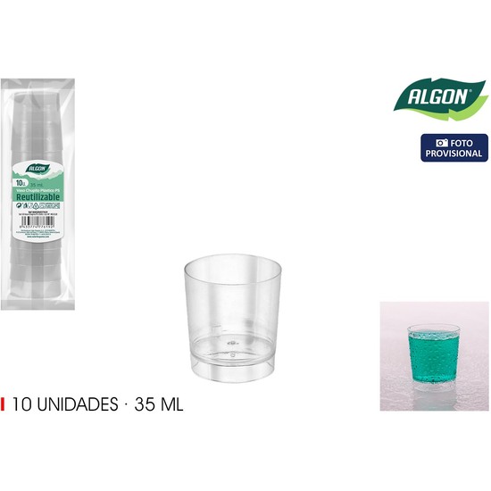 SET-10 VASO CHUPITO PS 35ML ALGON image 1