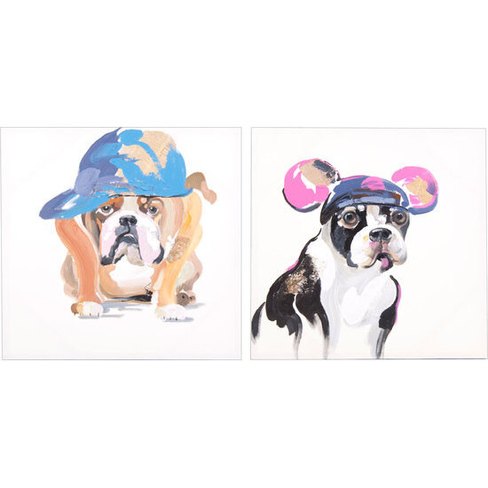 JUEGO 2 PINTURA PERRO CON GORRA image 0