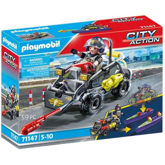 FUERZAS ESPECIALES QUAD MULTITERRENO PLAYMOBIL CITY ACTION image 0