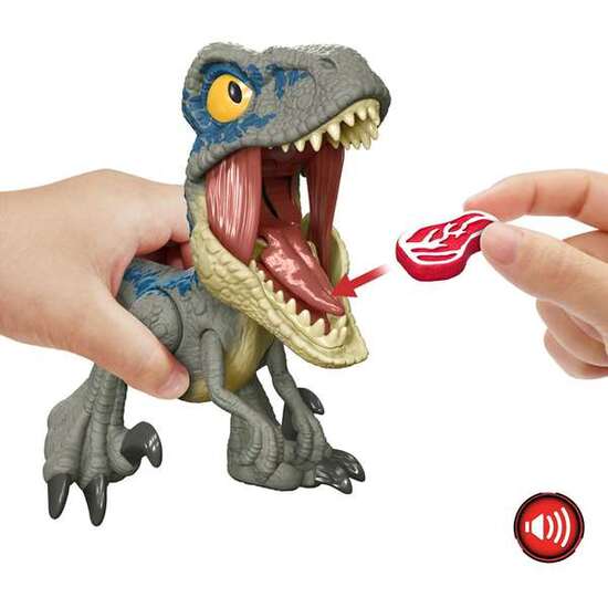 FIGURA DINOSAURIO JURASSIC WORLD MEGA ROAR BLUE CON SONIDOS. 21,59X10,16X43 CM image 3