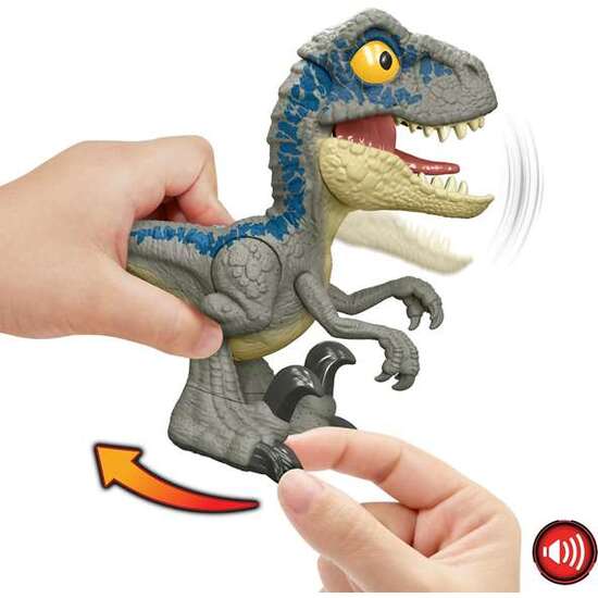 FIGURA DINOSAURIO JURASSIC WORLD MEGA ROAR BLUE CON SONIDOS. 21,59X10,16X43 CM image 5