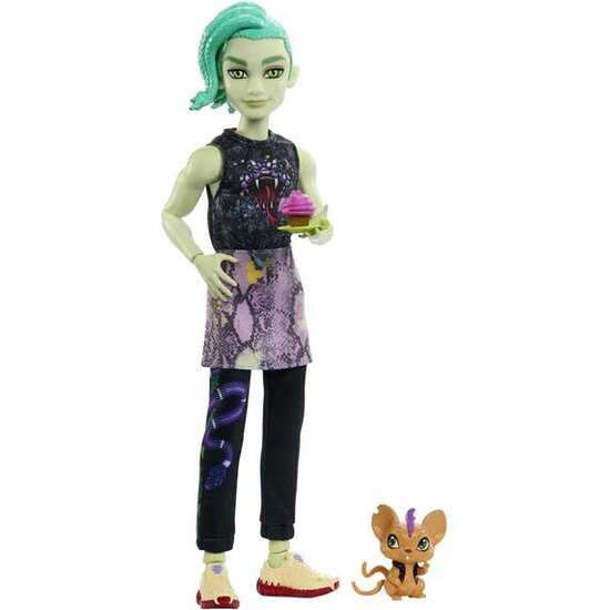 MUÑECA ARTICULADA MONSTER HIGH DEUCE GORGON CON MASCOTA Y ACCESORIOS DE MODA. image 1