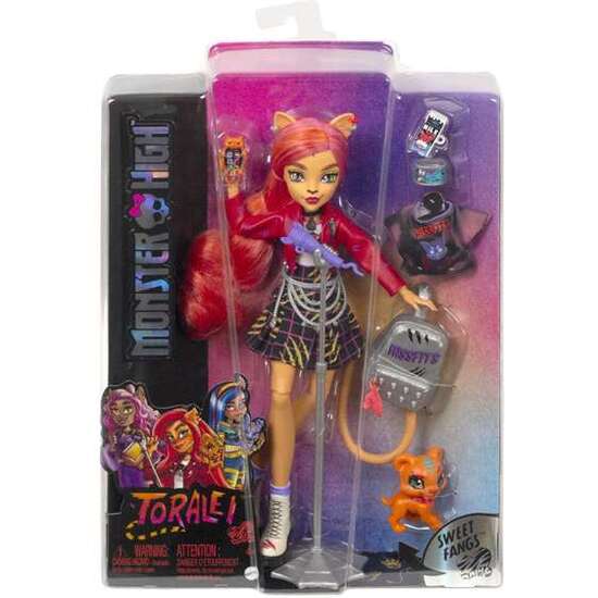 MUÑECA ARTICULADA MONSTER HIGH MUÑECA TORALEI CON MASCOTA Y ACCESORIOS DE MODA image 1