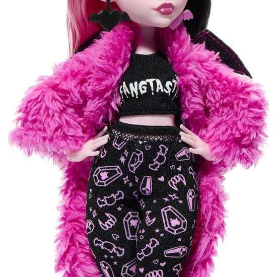 MUÑECA ARTICULADA MONSTER HIGH FIESTA DE PIJAMAS DRACULAURA. INCLUYE MASCOTA Y ACCESORIOS DE MODA. image 5