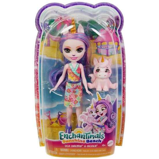 MUÑECA ENCHANTIMALS SUNSHINE ISLAND CON MASCOTA UNICORNIO 15 CM image 5