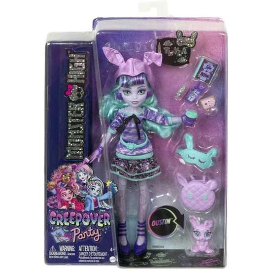 MUÑECA ARTICULADA MONSTER HIGH FIESTA DE PIJAMAS TWYLA. INCLUYE MASCOTA Y ACCESORIOS DE MODA. image 0