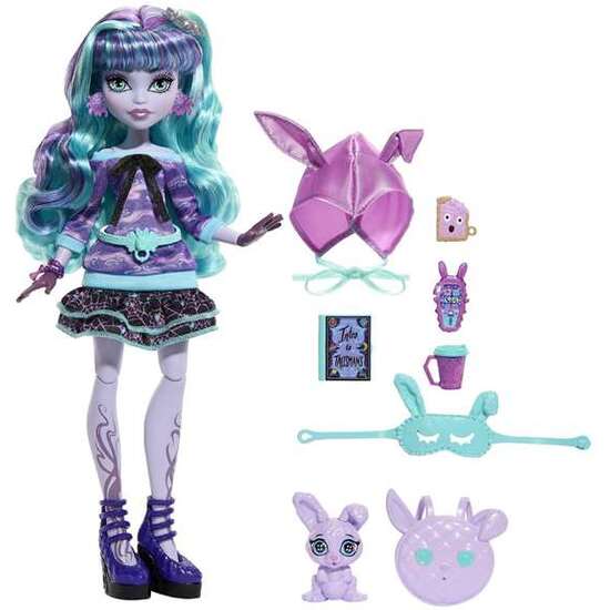 MUÑECA ARTICULADA MONSTER HIGH FIESTA DE PIJAMAS TWYLA. INCLUYE MASCOTA Y ACCESORIOS DE MODA. image 3