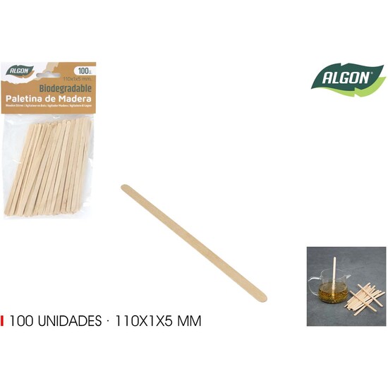 SET-100 PALETINAS MADERA 110X1X5MM ALGON image 0