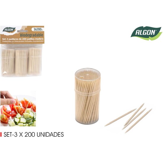 SET-3 200 PALILLO HIGIENICO RED. ALGON image 0