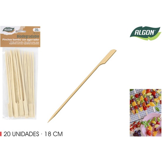 SET-20 PINCHO BAMBU AGARRADOR 180MM ALGON image 0