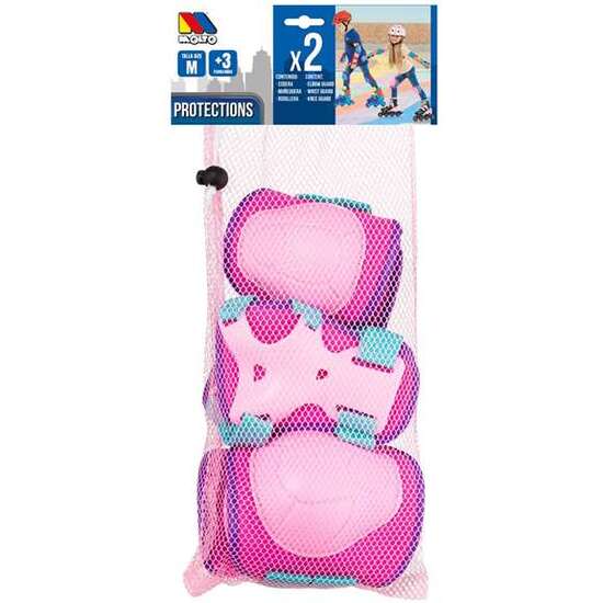 SET DE PROTECCIONES ROSA 6 PIEZAS TALLA M. image 4