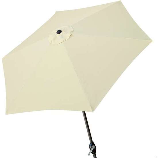 PARASOL 300 CM CON CHIMENEA Y MÁSTIL DE ALUMINIO 3,8 CM COLOR CREMA image 0