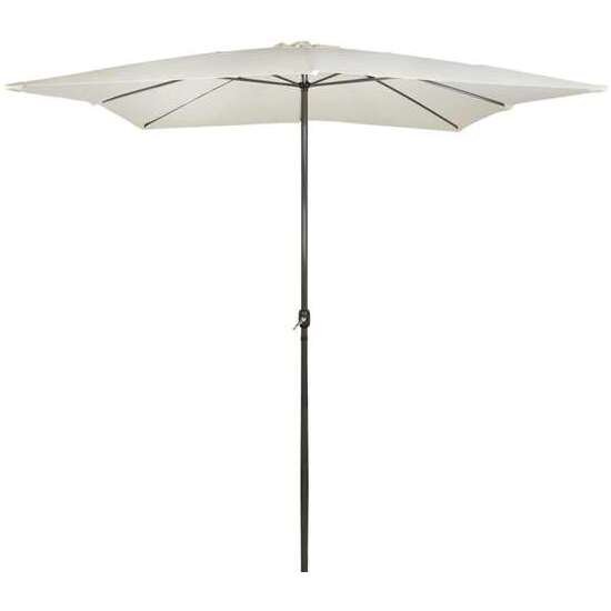 PARASOL 300X300 CM CON CHIMENEA Y MÁSTIL DE ALUMINIO 4,8 CM COLOR CREMA image 0