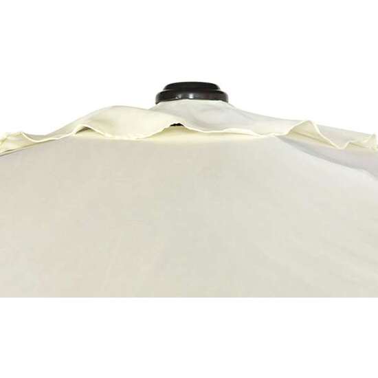 PARASOL 300X300 CM CON CHIMENEA Y MÁSTIL DE ALUMINIO 4,8 CM COLOR CREMA image 1