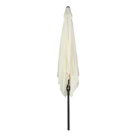 PARASOL 300X300 CM CON CHIMENEA Y MÁSTIL DE ALUMINIO 4,8 CM COLOR CREMA image 5