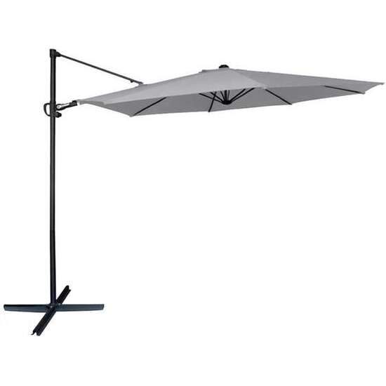 PARASOL EXCÉNTRICO 300 CM ROMA CON MÁSTIL DE ALUMINIO 4,8 CM COLOR ANTRACITA image 0