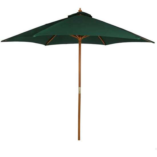 PARASOL 270 CM CON MÁSTIL DE MADERA 3,8 CM COLOR VERDE image 0