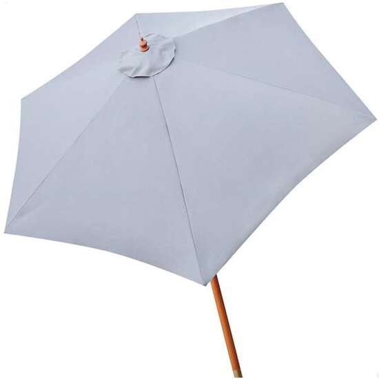 PARASOL 300 CM CON MÁSTIL DE MADERA 4,8 CM COLOR GRIS image 0