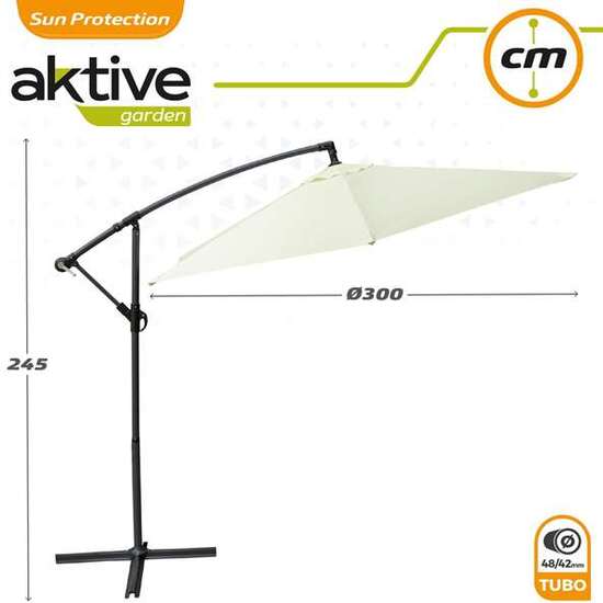 PARASOL EXCÉNTRICO 300 CM CON MÁSTIL DE ALUMINIO 4,2 CM image 2