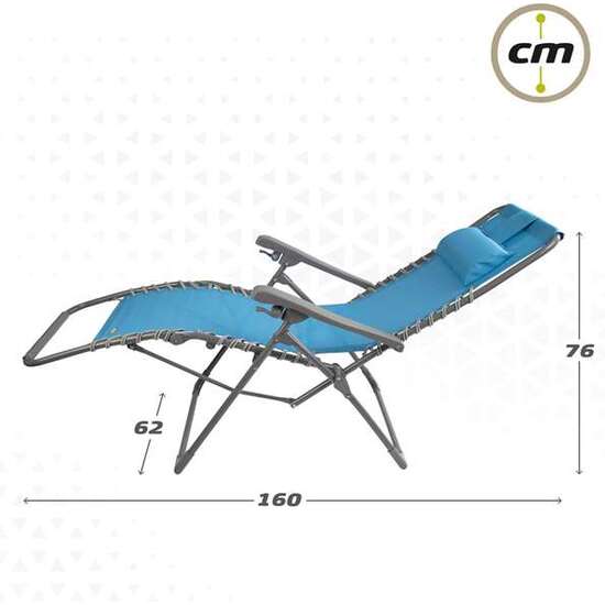 TUMBONA TEXTILENO AZUL CORAL AKTIVE 160X52X76/106CM image 2