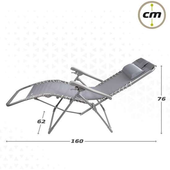 TUMBONA TEXTILENO GRIS AKTIVE 160X52X76/106CM image 0