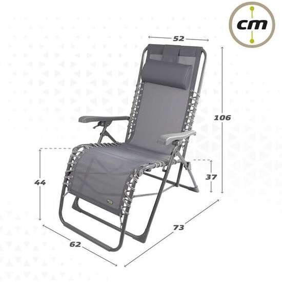 TUMBONA TEXTILENO GRIS AKTIVE 160X52X76/106CM image 2