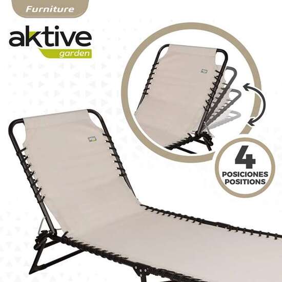 TUMBONA POLYESTER CREMA AKTIVE 190X58X32/82CM image 3