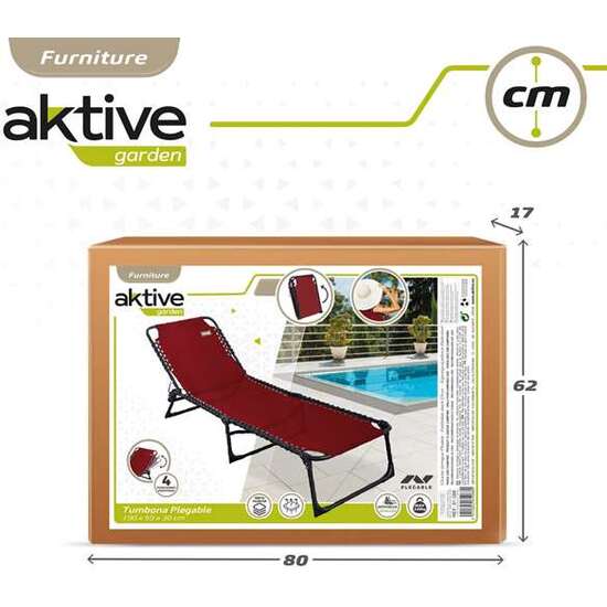 TUMBONA POLYESTER GRANATE AKTIVE 190X58X32/82CM image 4