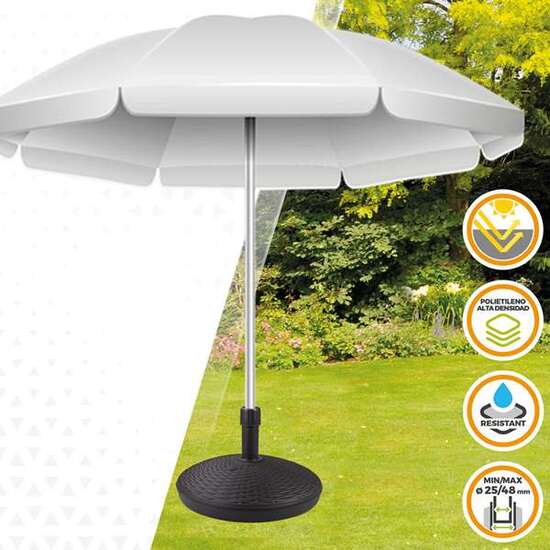 SOPORTE PARASOL POLIRESINA ANTRACITA 30 KGS TUBO 4,8 CM D58X35 CM image 1