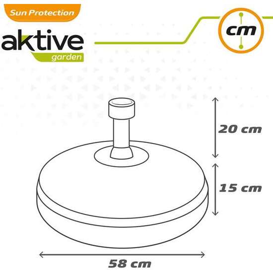 SOPORTE PARASOL POLIRESINA ANTRACITA 30 KGS TUBO 4,8 CM D58X35 CM image 2