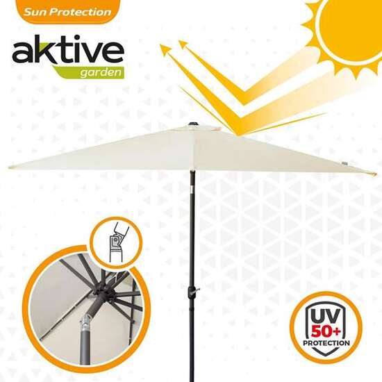 PARASOL DE TERRAZA CUADRADO 270X270 CM CON CHIMENEA Y MÁSTIL DE ALUMINIO AKTIVE image 5