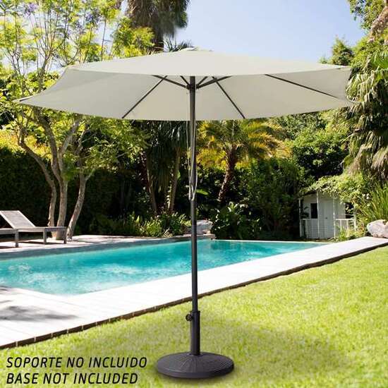 PARASOL DE TERRAZA REDONDO 270 CM CON CHIMENEA Y MÁSTIL DE ALUMINIO 3,8 CM AKTIVE image 3