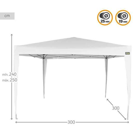 CENADOR PLEGABLE POLIESTER BLANCO AKTIVE 300X300X250 CM image 2