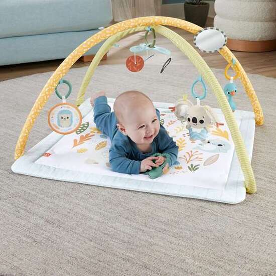 MANTA GIMNASIO ANIMALES FISHER-PRICE SENSIMALS. CON 6 JUGUETES SENSORIALES PORTATILES. image 0