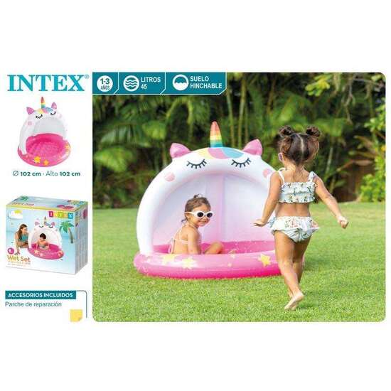 PISCINA HINCHABLE GATICORNIO 102X102 CM (1-3 AÑOS) image 1