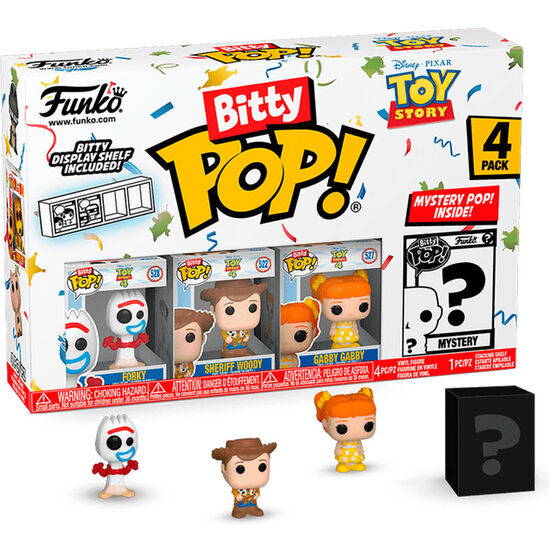 BLISTER 4 FIGURAS BITTY POP DISNEY TOY STORY FORKY image 0