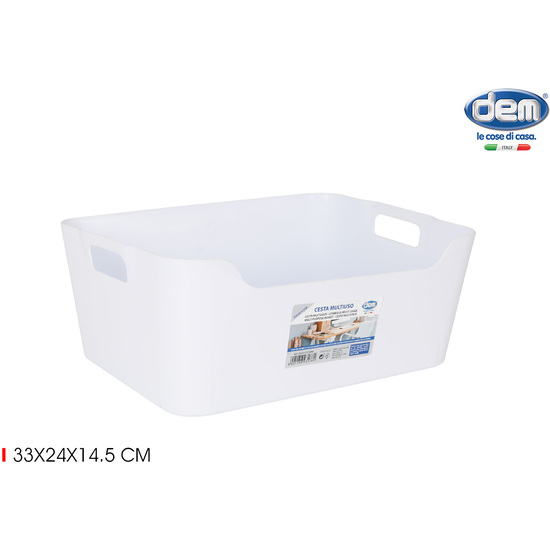 CESTA MULTIUSOS 33X24X14.5CM WHITE DEM image 0