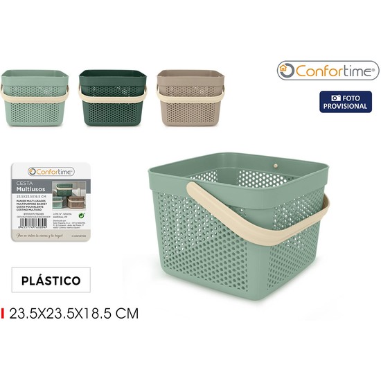 CESTA MULTIUSOS PLAS.23.5X23.5X18.5 CONFORTIME image 0